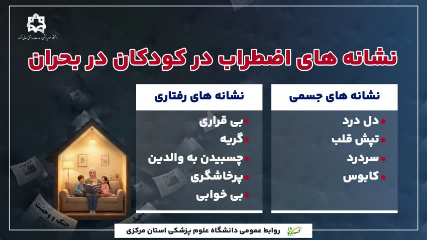 نشانه های اضطراب در کودکان در شرایط بحران